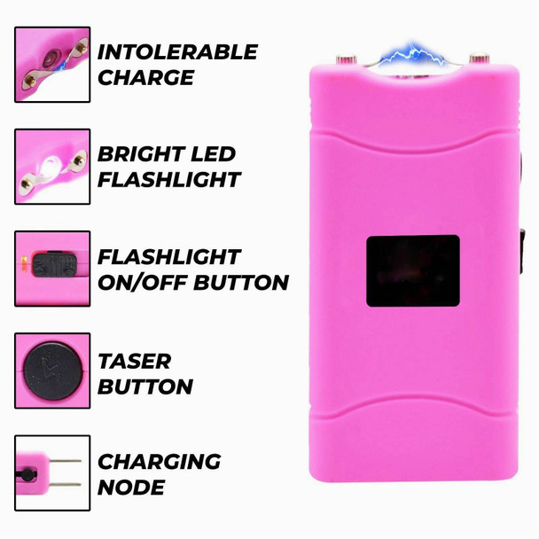 Stun Gun & Pepper Spray Self Defense Combo Pink