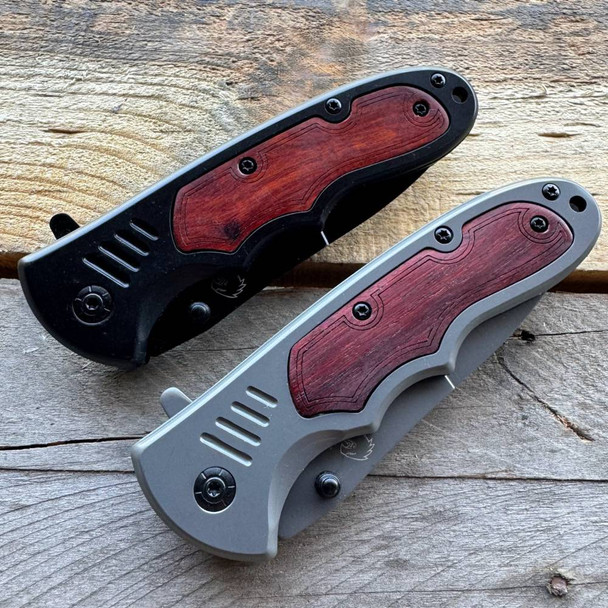 Falcon Everyday Carry Pocket Knife w Wood Handle