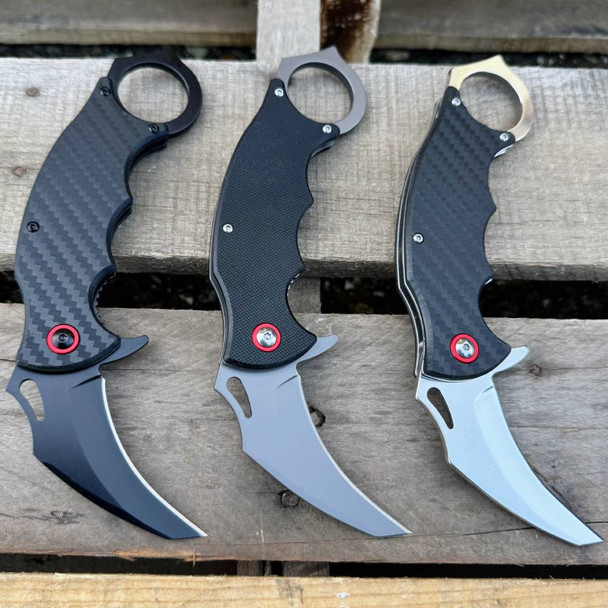 5.5" Tactical Karambit Ball Bearing Pocket Knife