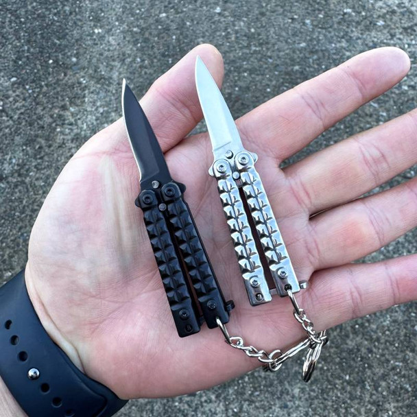 Quicky Keychain Butterfly Knife Mini Novelty Balisong Cool Gift