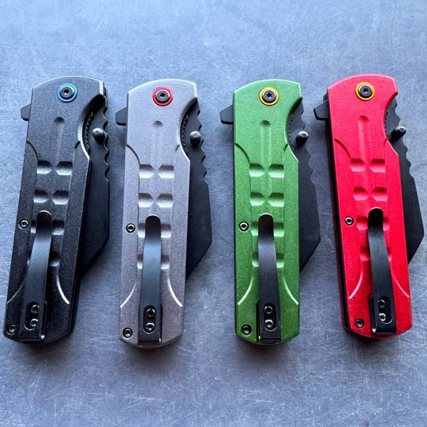 8.5" Sheepfoot Full Aluminum Pocket Knife