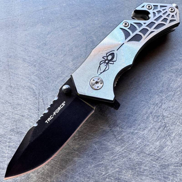 6" Spider Design Spring Assisted Pocket Knife