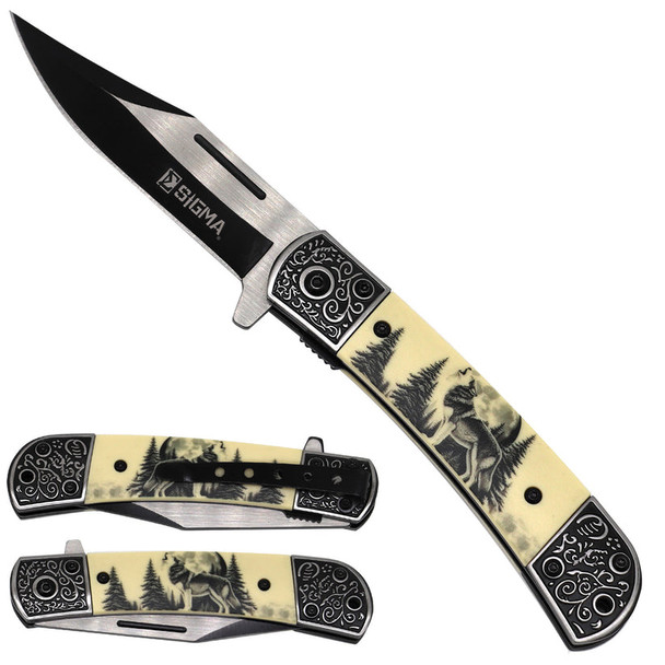 Classic Gentleman Pocket Knife (Wolf or Eagle)