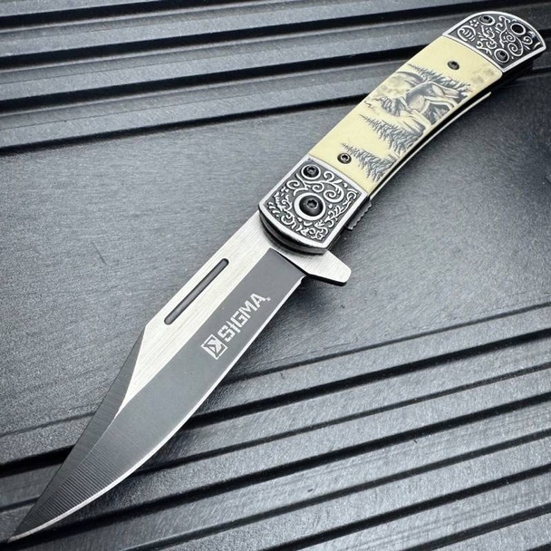 Classic Gentleman Pocket Knife (Wolf or Eagle)