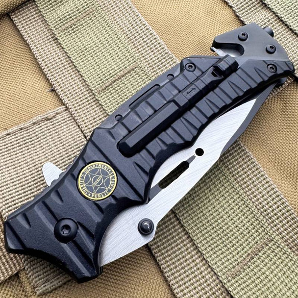 8.25" Sheriff Law Enforcement Rescue Pocket Knife