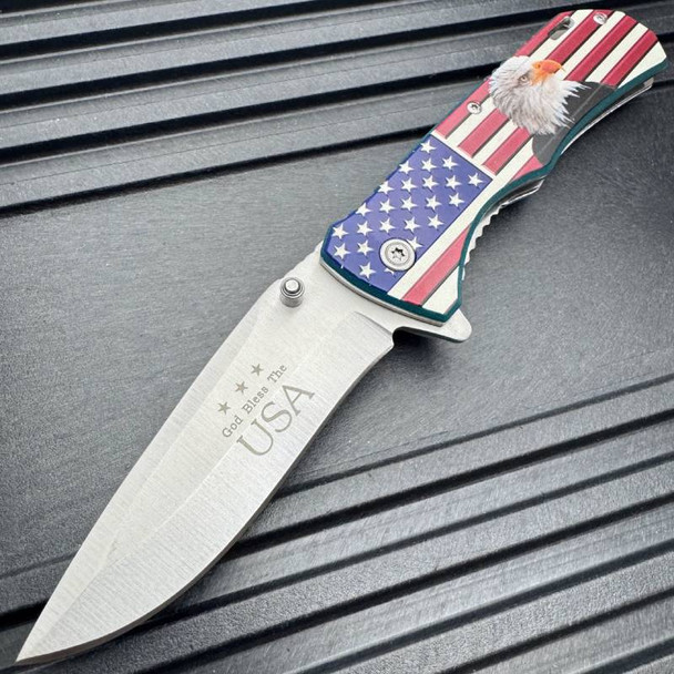 USA Flag America Design Pocket Knife