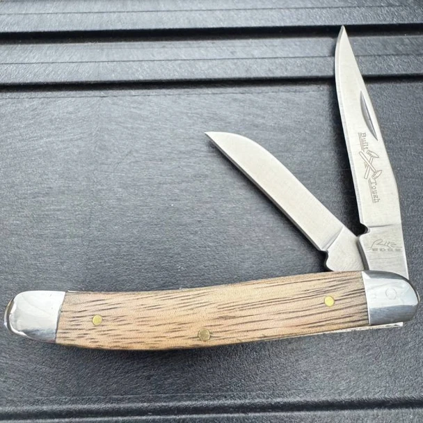 6" Rite Edge Wood Handle Steel 2 Bladed Pocket Knife
