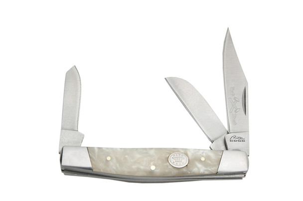 Rite Edge 3 Blade Large Stockman Pearl Hunting Pocket Knife