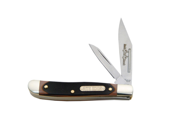 Rite Edge Peanut Brown Saw Tooth 2 Bladed Textured Folding Knife