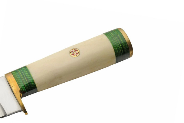 Green Mosiac Hunter Fixed Blade