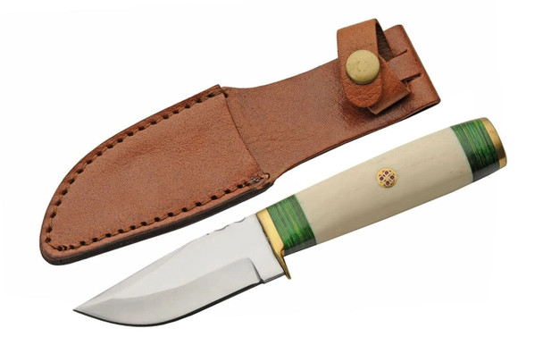 Green Mosiac Hunter Fixed Blade