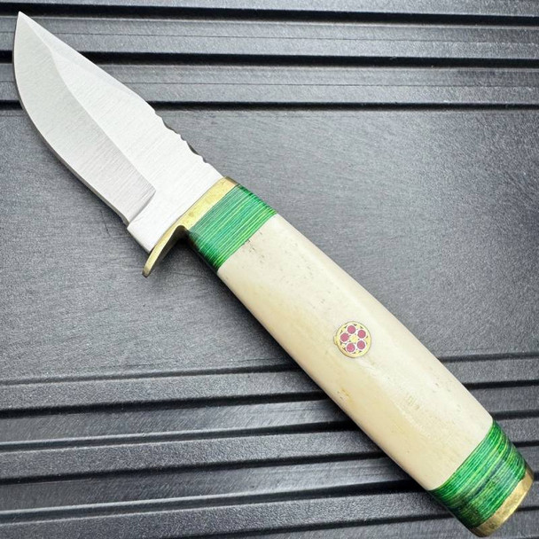 Green Mosiac Hunter Fixed Blade