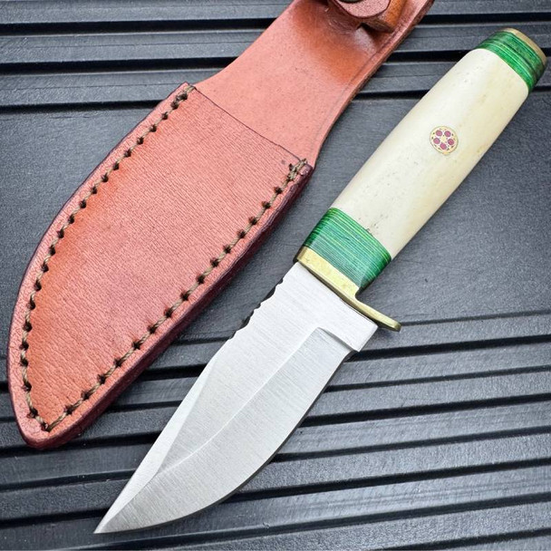 Green Mosiac Hunter Fixed Blade