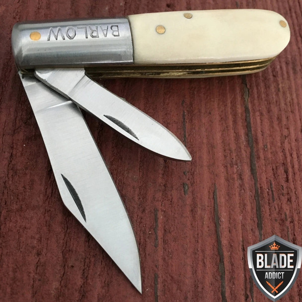 3.5" BARLOW TWO BLADE BONE TRAPPER FOLDING POCKET KNIFE