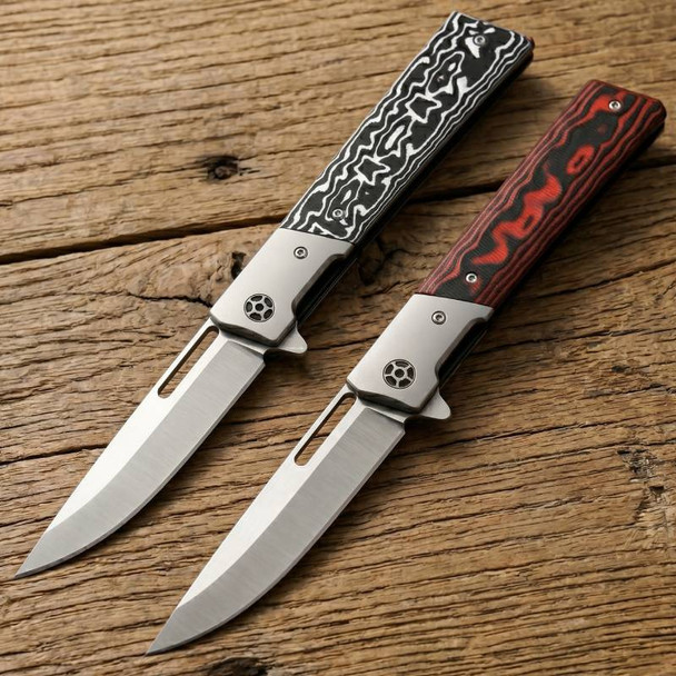 D2 Ball Bearing Micarta Pocket Knife