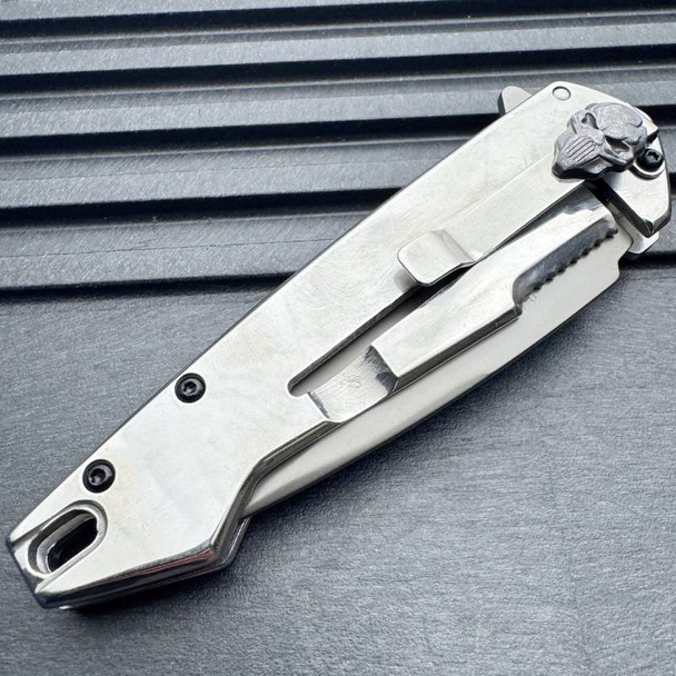 Midnight Ops Tac Skull Spring Assisted Pocket Knife