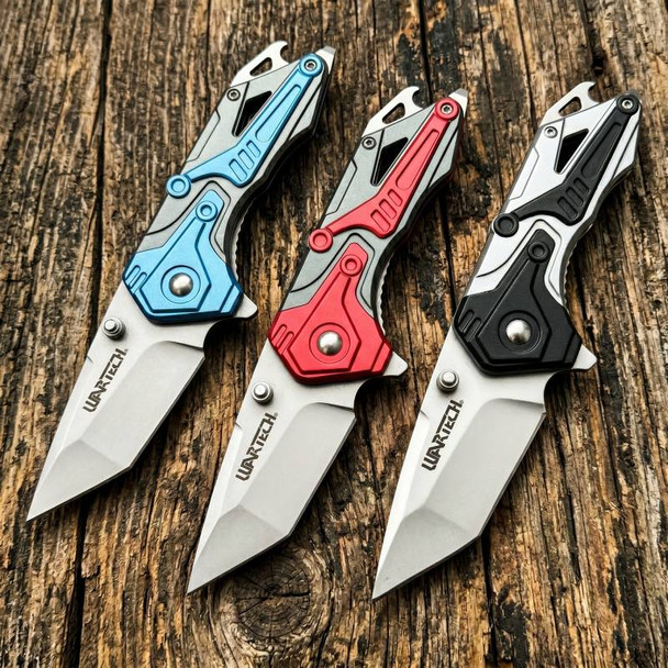 6.5" Wartech Spring Assisted Bottle Opener Pocket Knife