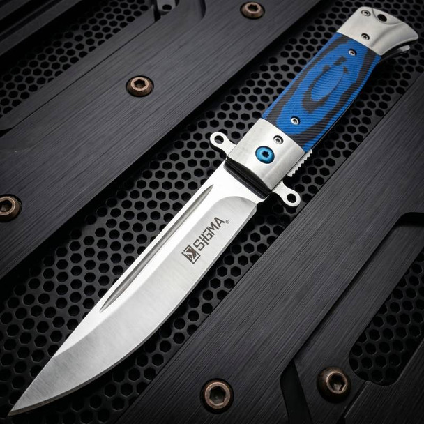 Sigma Ball Bearing Pocket Knife Blue Micarta