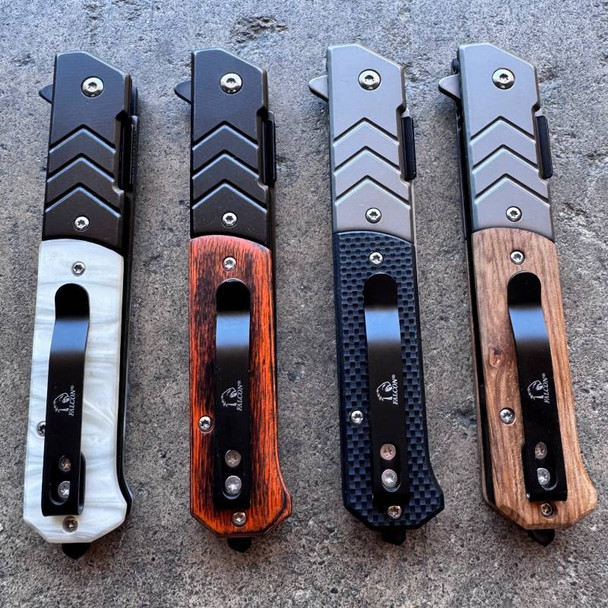 9" Falcon Spring Assisted Pocket Knife