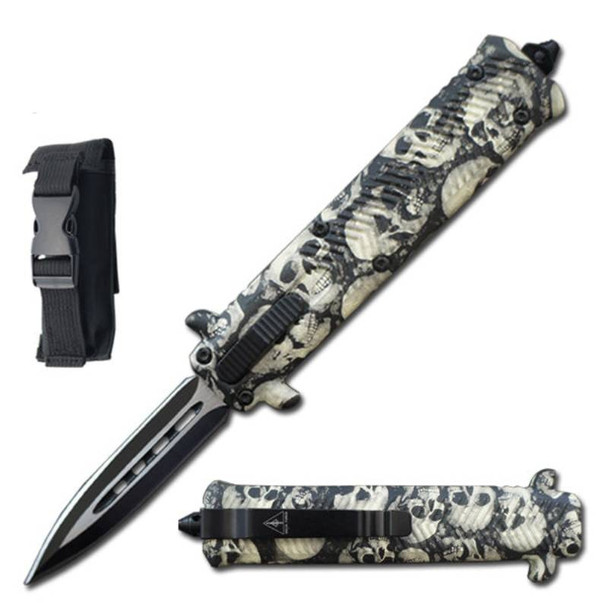 7" Skull Camo OTF