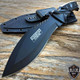 11" Black Hunting Fixed Blade Tactical Combat Survival Knife w/ Sheath Camping