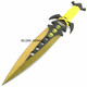 3Pc 7.5" Ninja Tactical Combat Kunai Throwing Knife Set W/Sheath GOLD Hunting