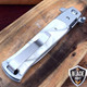 9" Italian  Milano Stiletto Tactical Spring Assisted Open Pocket Knife Pearl