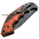 9" MTECH HARDWOOD STEAMPUNK WOOD SPRING ASSISTED POCKET KNIFE