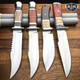 4PC SET Fixed Blade Wood Hunting Knife Outdoor Survival Bowie Camping + Sheath