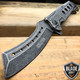 9" TAC FORCE Razor Spring Assisted Open Folding Pocket Knife Stonewash Cleaver