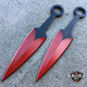 28" NINJA SWORD Full Tang Machete Tactical Blade Katana 2PCS Throwing Knife RED