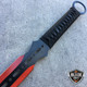 28" NINJA SWORD Full Tang Machete Tactical Blade Katana 2PCS Throwing Knife RED