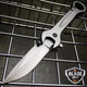 3 PC Tactical Hunting Fixed Blade Knife Karambit Wrench Tool SILVER SET NEW
