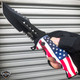 8.5" CSGO Tactical USA American FLAG Spring Assisted Folding Open Pocket Knife