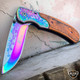 8.25" Heavy Duty FLORAL Tactical Spring Assisted Open Folding Pocket Knife Blade