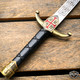 15.5" Dark Knight Celtic Cross Medieval Fixed Blade Short Sword Knife Dagger