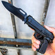 8" Tactical Spring Assisted HAND Gun PISTOL Folding Pocket Knife w HOLSTER Case