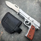 8" Tactical Spring Assisted HAND Gun PISTOL Folding Pocket Knife w HOLSTER Case