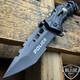 Black Police Spring Assisted Opening Rescue Tactical Pocket Folding Knife
