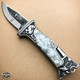 9" Back Lock Tactical Folding Pocket Knife Hunting Blade Engraved 3CR13 S Steel