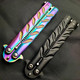 High Quality Practice BALISONG BUTTERFLY Trainer Folding Comb Brush Knife BLADE