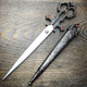 10" Medieval Renaissance Scissors Bodice Dirk Dagger Knife Fixed Blade Decorated