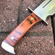 19" Full Tang HUNTING MACHETE KNIFE w/ SHEATH Military Fixed Blade Wood Handle