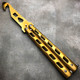 GOLD Butterfly Balisong Trainer Knife Training Comb Blade Stainless Practice