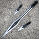 27" Ninja Machete Sword Tactical Fixed BLADE w/ 2 Throwing Knife  + Sheath Set