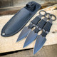 3 PC 6.5" Tactical Ninja Hunting Combat Kunai Throwing Knife + Sheath