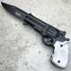 9" Tactical REVOLVER Pistol Replica Gun Spring OPEN Assisted Fold Pocket Knife