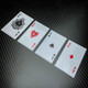 4PC ACES THROWING CARD SET