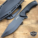 2 PC Camping Fixed Blade Tactical Combat Survival Knife w/ Sheath + Axe Hatchet