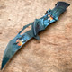 8" Fantasy Bat Spring Assisted Open Folding Pocket Knife Dark Knight Joker Blade
